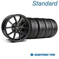 Solid Black FR500 Wheel & Sumitomo Tire Kit - 18x9 (05-14 All) - AmericanMuscle Wheels KIT||28474||63008