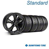 Matte Black Foose Nitrous Wheel & Sumitomo Tire Kit - 18x9 (05-14 GT, V6) - Foose KIT||32828||63008