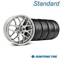 Silver AMR Style Wheel & Sumitomo Tire Kit - 19x8.5 (05-14 All) - AmericanMuscle Wheels KIT||33803||63036