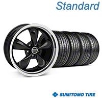 Black Bullitt Mustang Wheel & Sumitomo Tire Kit - 19x8.5 (05-14 GT, V6) - AmericanMuscle Wheels KIT||28247||63036