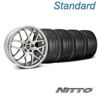 Silver AMR Style Wheel & NITTO INVO Tire Kit - 19x8.5 (05-14 All) - AmericanMuscle Wheels KIT||33803||79521