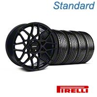 Gloss Black 2013 GT500 Style Wheel & Pirelli Tire Kit - 19x8.5 (05-14 GT, V6)