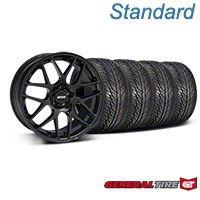Black AMR Style Wheel & General Tire Kit - 19x8.5 (05-14 All) - AmericanMuscle Wheels KIT||33783||63106