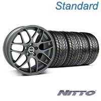 Charcoal AMR Wheel & NITTO Tire Kit - 20x8.5 (05-14 All) - AmericanMuscle Wheels KIT||99365||76005