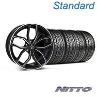 Black Machined Foose Outcast Wheel & NITTO Tire Kit - 20x8.5 (05-14) - Foose KIT||32841||76005