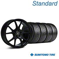 Piano Black Forgestar CF5V Monoblock Wheel & Sumitomo Tire Kit - 19x9 (05-14 All)