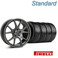 Gunmetal Forgestar CF5V Monoblock Wheel & Pirelli Tire Kit - 19x9 (05-14 All)