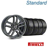 Charcoal Boss Laguna Style Wheel & Pirelli Tire Kit - 19x9 (05-14 All) - AmericanMuscle Wheels KIT||99220||63101
