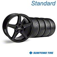 Black Saleen Style Wheel & Sumitomo Tire Kit - 19x8.5 (05-14 All) - AmericanMuscle Wheels KIT||99259||63036