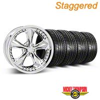 Staggered Chrome Foose Nitrous Wheel & Mickey Thompson Tire Kit - 18x9/10 (05-14 GT, V6) - Foose KIT||32815||32829||79537||79538