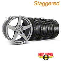 Staggered Gunmetal Forgestar CF5 Monoblock Wheel & Mickey Thompson Tire Kit - 18x9/10 (05-14 All) - Forgestar KIT||29610||29611||79537||79538