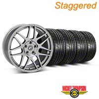 Staggered Gunmetal Forgestar F14 Monoblock Wheel & Mickey Thompson Tire Kit - 18x9/10 (05-14 All) - Forgestar KIT||29614||29615||79537||79538