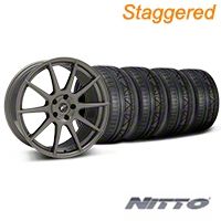Staggered Gunmetal Forgestar CF10 Monoblock Wheel & NITTO INVO Tire Kit - 19x9/10 (05-14 All) - Forgestar KIT||29848||29849||679520||79521