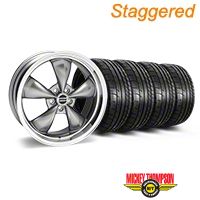 Staggered Anthracite Deep Dish Bullitt Wheel & Mickey Thompson Tire Kit - 20x8.5/10 (05-14 GT, V6) - AmericanMuscle Wheels KIT||28035||28049||79541||79542