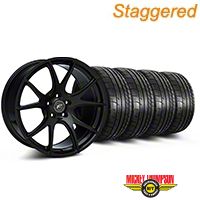 Staggered Piano Black Forgestar CF5V Monoblock Wheel & Mickey Thompson Tire Kit - 19x9/10 (05-14 All)