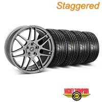 Staggered Gunmetal Forgestar F14 Monoblock Wheel & Mickey Thompson Tire Kit - 19x9/10 (05-14 All) - Forgestar KIT||29612||29613||79539||79540