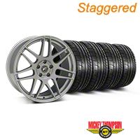 Staggered Silver Forgestar F14 Monoblock Wheel & Mickey Thompson Tire Kit - 19x9/10 (05-14 All) - Forgestar KIT||29850||29851||79539||79540