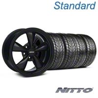 Solid Black Bullitt Wheel & NITTO Tire Kit 18x8 (99-04 All) - AmericanMuscle Wheels KIT||28483||76002