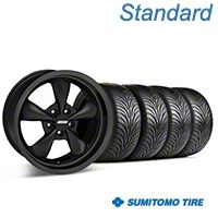 Solid Matte Black Bullitt Wheel & Sumitomo Tire Kit 18x9 (99-04 All) - AmericanMuscle Wheels KIT||28486||63016