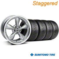 Staggered Anthracite Bullitt Motorsport Wheel & Sumitomo Tire Kit - 18x9/10 (99-04 All) - AmericanMuscle Wheels KIT||10117||10119||63006||63016