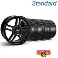 Black 2010 GT500 Mustang Wheel & Mickey Thompson Tire Kit - 18x9 (05-14 All) - AmericanMuscle Wheels KIT||28219||79537