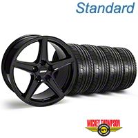 Black S Style Wheel & Mickey Thompson Tire Kit - 18x9 (05-14 GT, V6) - AmericanMuscle Wheels KIT||28252||79537