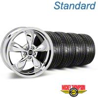 Chrome Bullitt Mustang Wheel & Mickey Thompson Tire Kit - 18x9 (05-14 GT, V6) - AmericanMuscle Wheels KIT||28265||79537