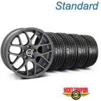 Charcoal AMR Wheel & Mickey Thompson Tire Kit - 18x9 (05-14 All) - AmericanMuscle Wheels KIT||28330||79537