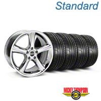 Chrome 2010 GT Premium Mustang Wheel & Mickey Thompson Tire Kit - 19x8.5 (05-14 GT, V6) - AmericanMuscle Wheels KIT||28231||79539