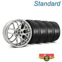 Silver AMR Style Wheel & Mickey Thompson Tire Kit - 19x8.5 (05-14 All) - AmericanMuscle Wheels KIT||33803||79539