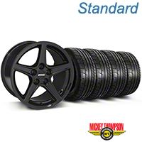 Black Saleen Style Wheel & Mickey Thompson Tire Kit - 19x8.5 (05-14 All) - AmericanMuscle Wheels KIT||99259||79539