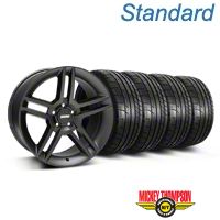 Matte Black 2010 Style GT500 Wheel & Mickey Thompson Tire Kit  - 19x8.5 (05-14 All) - AmericanMuscle Wheels KIT||99270||79539