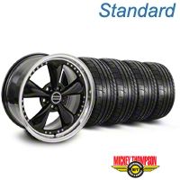 Black Bullitt Motorsport Wheel & Mickey Thompson Tire Kit - 20x8.5 (05-10 GT, V6) - AmericanMuscle Wheels KIT||10084||79541