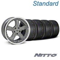Gunmetal Shelby Razor Wheel & NITTO INVO Tire Kit - 20x9 (05-14 GT, V6) - Shelby KIT||27224||79524