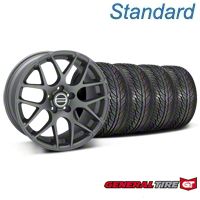 Charcoal AMR Wheel & General Tire Kit - 19x8.5 (05-14 All) - AmericanMuscle Wheels KIT28336||63106