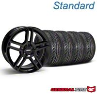 Black 2010 Style GT500 Wheel & General Tire Kit - 19x8.5 (05-14 All) - AmericanMuscle Wheels KIT28236||63106