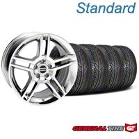 Chrome 2010 Style GT500 Wheel & General Tire Kit - 19x8.5 (05-14 All) - AmericanMuscle Wheels KIT28237||63106