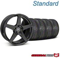 Piano Black Forgestar CF5 Monoblock Wheel & General Tire Kit - 19x9 (05-14 All) - Forgestar KIT||29616||63106