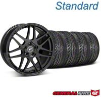 Piano Black Forgestar F14 Monoblock Wheel & General Tire Kit - 19x9 (05-14 All) - Forgestar KIT||29620||63106