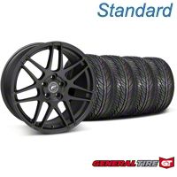 Matte Black Forgestar F14 Monoblock Wheel & General Tire Kit - 19x9 (05-14 All) - Forgestar KIT||29604||63106
