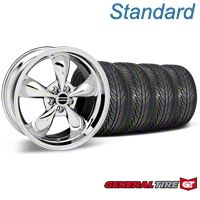 Chrome Bullitt Wheel & General Tire Kit - 19x8.5 (05-14 All) - AmericanMuscle Wheels KIT28249||63106