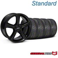 Black 2010 Style GT Premium Wheel & GeneralTire Kit - 19x8.5 (05-14 All) - AmericanMuscle Wheels KIT28230||63106