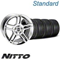 Chrome 2010 GT500 Mustang Wheel & NITTO Invo Tire Kit -18x9 (05-13 All)