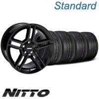 Black 2010 GT500 Mustang Wheel & NITTO Invo Tire Kit -18x9 (05-13 All)