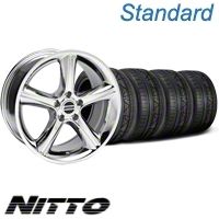 Chrome 2010 GT Premium Mustang Wheel& NITTO Invo Tire Kit - 18x9 (05-13 All)