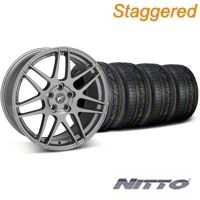 Staggered Gunmetal Forgestar F14 Monoblock Wheel & Nitto Invo Tire Kit - 18x9/10 (05-14 All) - Forgestar KIT||29614||29615||79522||79523