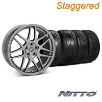 Staggered Gunmetal Forgestar F14 Monoblock Wheel & NITTO Tire Kit - 20x9/11 (05-14 All) - Forgestar KIT||29262||29627||76029||79529