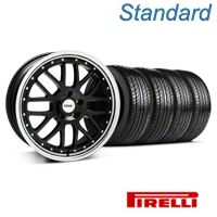 Black w/ Polished Lip TSW Valencia Wheel & Pirelli Tire Kit - 19x8 (05-14 All) - TSW KIT||33625||63101