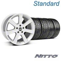 Silver S197 Saleen Style Wheel & Nitto Tire Kit - 18x9 (99-04 All)