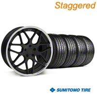 Staggered Matte Black Niche Mugello Wheel & Sumitomo Tire Kit - 20x8.5/10 (05-14 All) - Niche KIT||32832||32833||63024||63025
